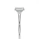 Pierścionek diament szlif szmaragdowy z białego złota SBPZ_033